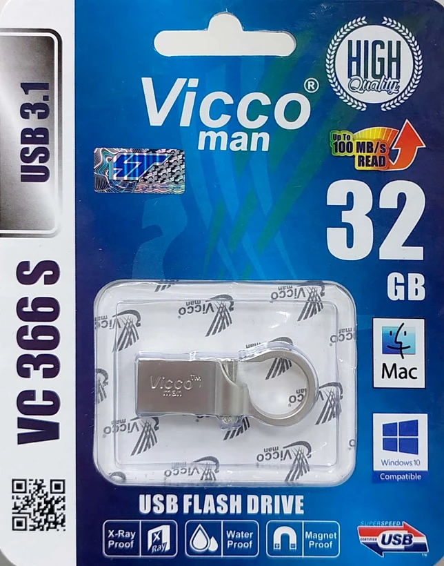 فلش USB3.1 ویکومن 32 گیگابایت مدل VC366s